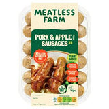 Meatless Farm pork and apple style sausages 300g, imported from the UK