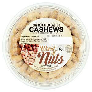 World of Nuts Dry Roasted Salted Cashews 200g