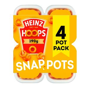 Heinz Spaghetti Hoops snap pots tomato sauce 4x190g, UK version