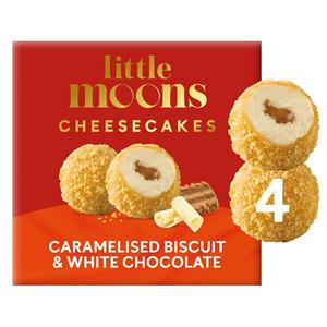 Little Moons Caramelised Biscuit & White Chocolate Cheesecakes 4x30g