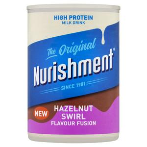 Nurishment hazelnut swirl milk drink 400g, imported from the UK