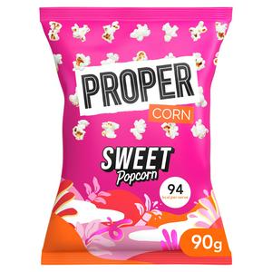 Propercorn Sweet Popcorn Bag 90g, imported from the UK