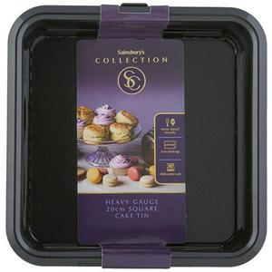 Sainsbury's Black Square Cake Tin 20cm (British brand)