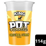 Pot Noodle King Original Curry Pot 114g, imported from the UK