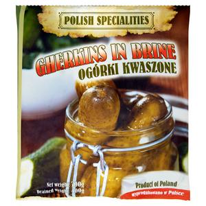Polish Specialities gherkins in brine 700g , imported from the UK