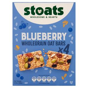Stoats blueberry honey oat bars 4x42g (British brand)
