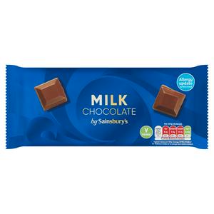 Sainsbury's Milk Chocolate Bar 200g With Vegetarian Label (British brand)