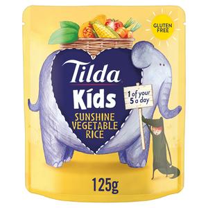 Tilda Kids Sunshine Vegetable Rice 125g (British brand)
