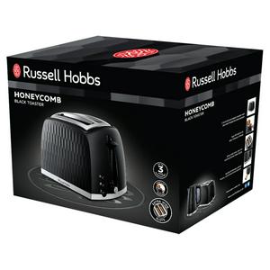 Russell Hobbs toaster black 2 slice model imported from the UK