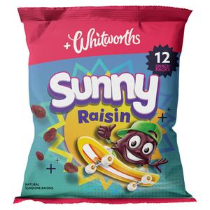 Whitworths Sunny Raisins 12 x 14g packs (British brand)