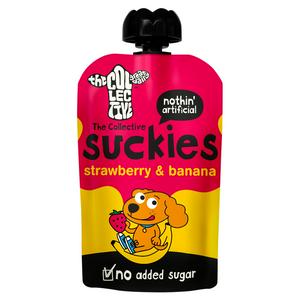 The Collective No Added Sugar Suckies Strawberry & Banana Yoghurt Baby Pouch 90g