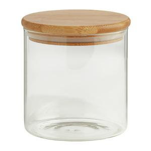 Habitat Round Glass Jar With Bamboo Lid 660ml, UK version