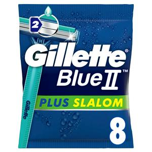 Gillette Blue II Plus Slalom Disposable Razors x8, UK version