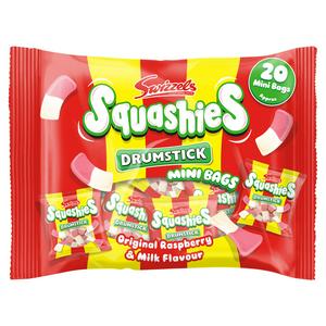 Swizzels Squashies Raspberry & Milk Gums 280g (British brand)