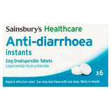 Sainsbury's Healthcare Anti-Diarrhoea Tablets 2mg Orodispersible 6 Pack (British brand)