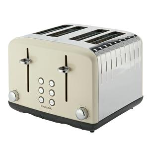 Cookworks 4-Slice Almond Metal Toaster - British product