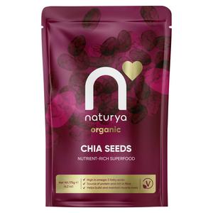 Naturya Organic Chia Seeds 175g, imported from the UK