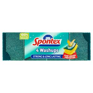 Spontex Washups Sponge Scourers 4 pack (British brand)