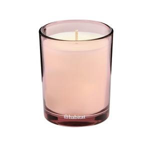 Habitat Scented Pink Stripe Candle Pepper & Cassis 160g , UK version