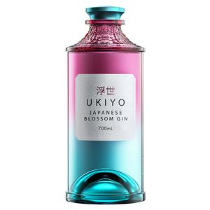 UKIYO Japanese Blossom Gin 700ml glass bottle (British brand)