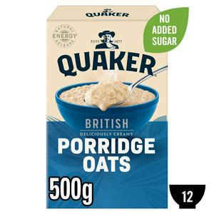 Quaker Rolled Porridge Oats 500g, imported from the UK