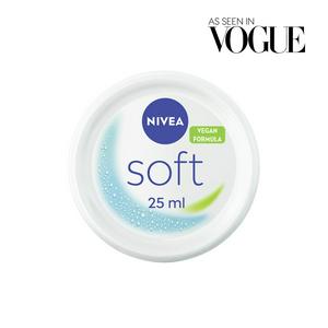 Nivea Soft Moisturiser Face Body Hands 25ml, imported from the UK