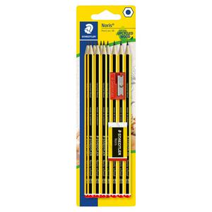 Staedtler Noris HB Pencils Eraser Sharpener 10pk (British brand)