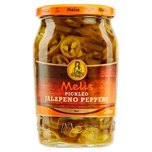 Melis pickled jalapeno peppers sliced 650g, UK version