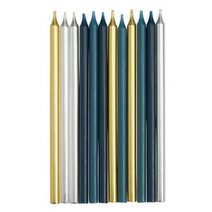 Habitat Palma Luxe Gold Silver & Navy Long Candles