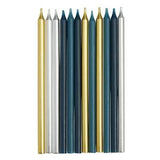 Habitat Palma Luxe Gold Silver & Navy Long Candles