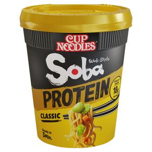 Nissin Soba Protein Pot Classic Wok Style 92g, imported from the UK