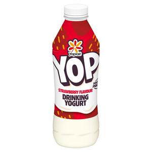 Yop strawberry flavour drinking yoghurt bottle 825g (British brand)