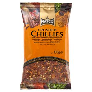 Natco Crushed Chillies 250g bag, imported from the UK