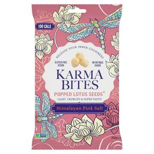 Karma Bites Graines de Lotus soufflées Sel Rose de l'Himalaya 25g