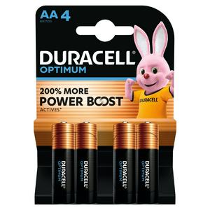 Duracell Optimum AA batteries Pack of 4 - British product