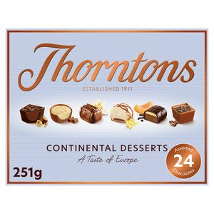 Thorntons Continental Famous Desserts Box 259g (British brand)