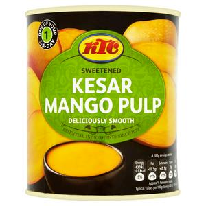KTC Kesar Mango Pulp 850g metal can pack, UK version