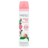 Yardley English Rose body spray 75ml aerosol container (British brand)