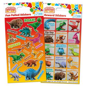Paper Projects Dinosaur Roar sparkly foam stickers 1 sheet, imported from the UK