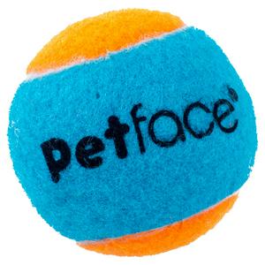 Petface brand squeaky tennis ball toy, imported from the UK