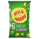 Hula Hoops Cheese & Onion crisps x6 multipack, UK version