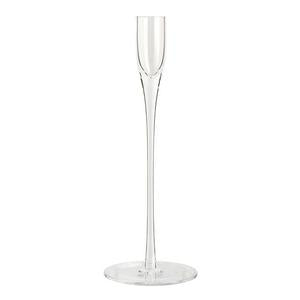 Habitat tall clear glass taper candle holder 25cm, UK version