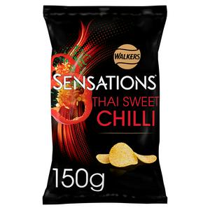 Walkers Sensations Thai Sweet Chilli Sharing Bag Crisps 150g (British brand)
