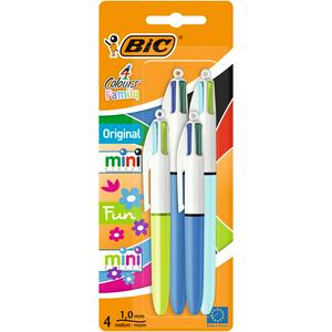 BIC 4 Colour Pens Family Assorted 4 Pack - British product