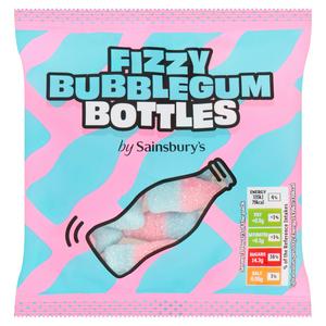 Gommes fruitées Sainsbury's Fizzy Bubblegum Bottles 70 g