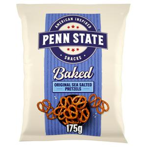 Penn State pretzel knots sea salted 175g, imported from the UK