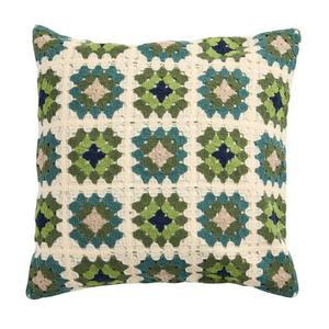 Sainsbury's Home crochet cushion green 43x43cm (British brand)