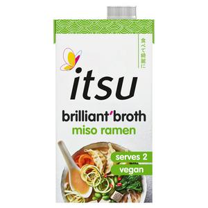 itsu miso ramen broth 500ml carton liquid, imported from the UK
