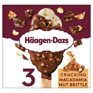 Häagen-Dazs Macadamia Nut Brittle Ice Cream Bar 3 x 80ml, UK version