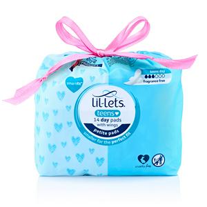Lil-Lets Teens Day Ultra Sanitary Towels with Wings 14 Pack Fragrance Free